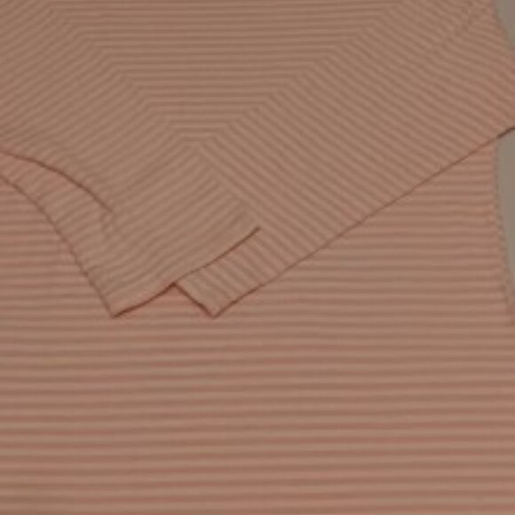 Cut Loose Tee Women's M Shirt Pink w Pink Stripes 3/4 Sleeves Cute Casual Top - Picture 6 of 8